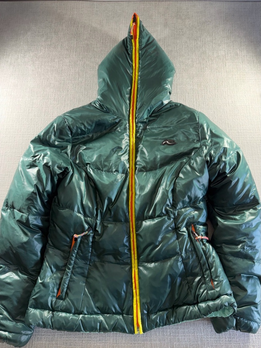 KJUS "Nahla" down filled shiny luxury goose down reversible puffer ski jacket XL - Picture 10 of 14